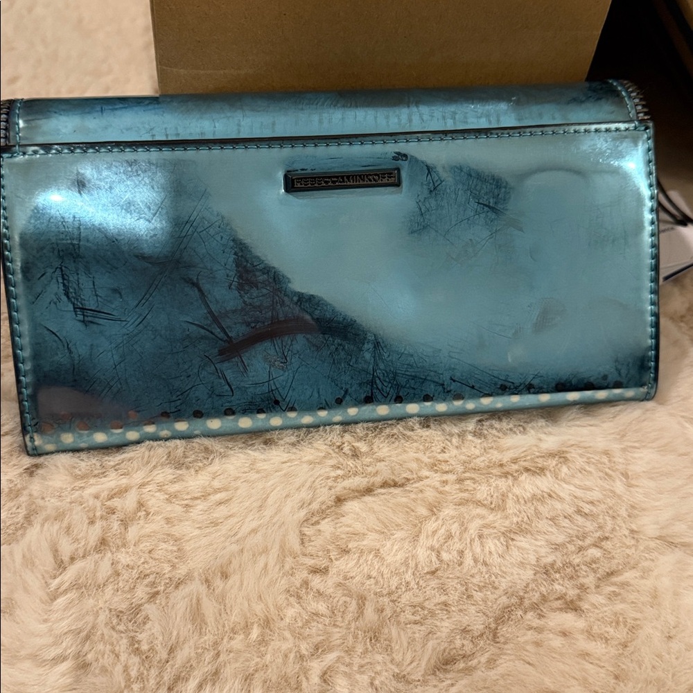 Rebecca Minkoff Pale Blue Metallic Large Wallet-NWT